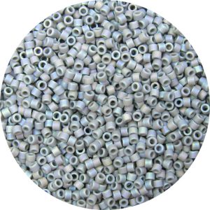 DB0882 - 11/0 Miyuki Delica Beads, Frosted Opaque Grey AB