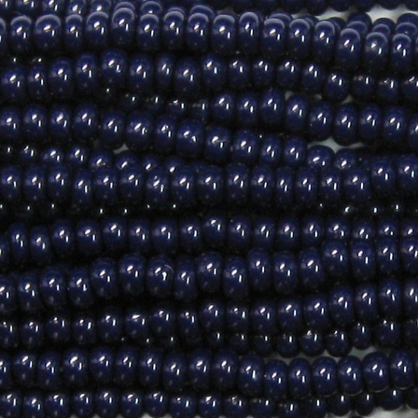 8/0 Czech Seed Bead, Opaque Dark Navy Blue