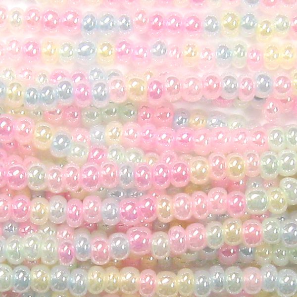 8/0 Czech Seed Bead, Ceylon Tutti-Fruity Mix