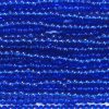 8/0 Czech Seed Bead, Transparent Capri Blue