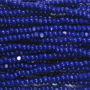 15/0 Czech Charlotte Cut Seed Beads Opaque Navy Blue