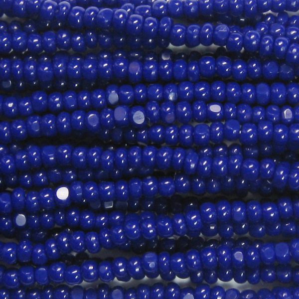 15/0 Czech Charlotte Cut Seed Beads Opaque Navy Blue