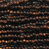 8/0 Czech Seed Bead, Silver Lined Dark Smoke Topaz