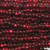 8/0 Czech Seed Bead, Silver Lined Garnet