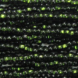 8/0 Czech Seed Bead, Silver Lined Dark Olivine