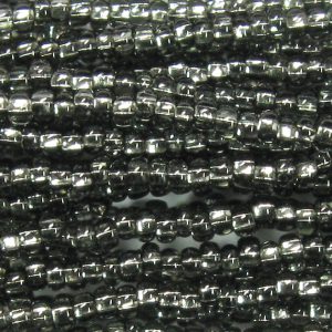8/0 Czech Seed Bead, Silver Lined Black Diamond