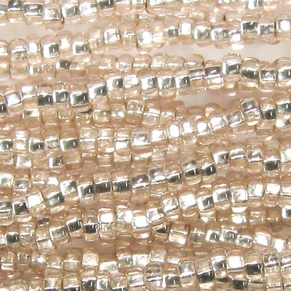 8/0 Czech Seed Bead, Silver Lined Light Rose Tint**