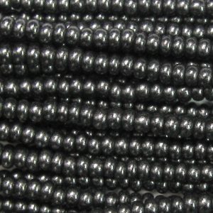 8/0 Czech Seed Bead, Ebony Supra Pearl*