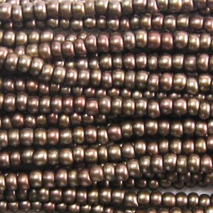 8/0 Czech Seed Bead, Metallic Steel Iris Supra Pearl*