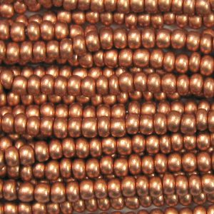 8/0 Czech Seed Bead, Metallic Copper Supra Pearl*