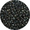 8/0 Japanese Seed Bead, Opaque Black Picasso