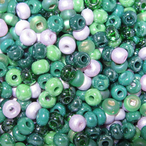 8/0 Czech Seed Bead, Lilac Sage Mix
