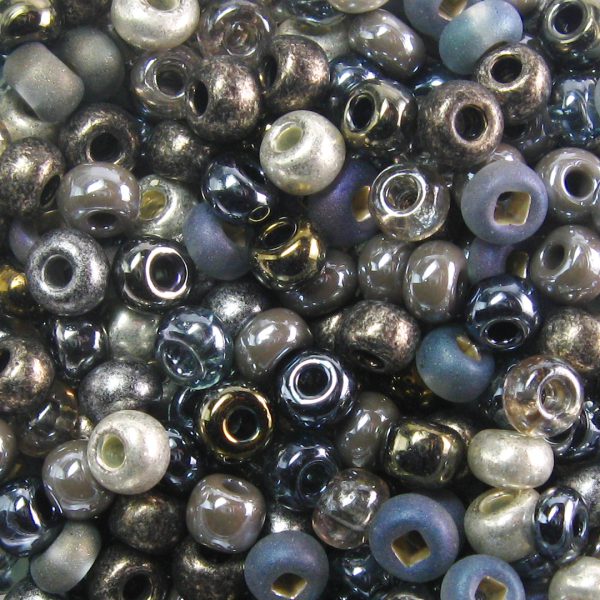 8/0 Czech Seed Bead, Heavy Metals Mix