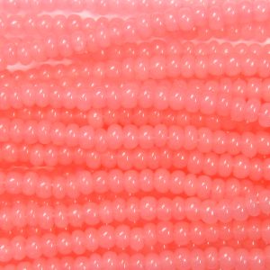 8/0 Czech Seed Bead, Waxy Salmon Opal Tint**