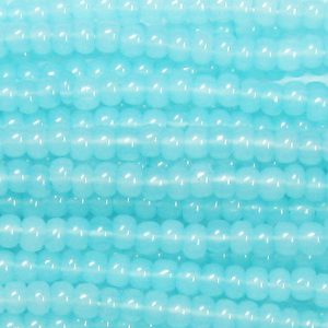 8/0 Czech Seed Bead, Waxy Light Cerulean Opal Tint**