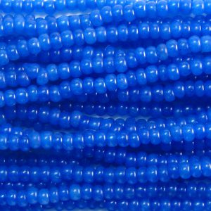 8/0 Czech Seed Bead, Waxy Capri Blue Opal Tint**