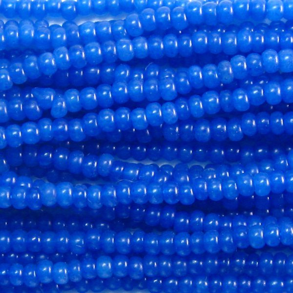 8/0 Czech Seed Bead, Waxy Capri Blue Opal Tint**