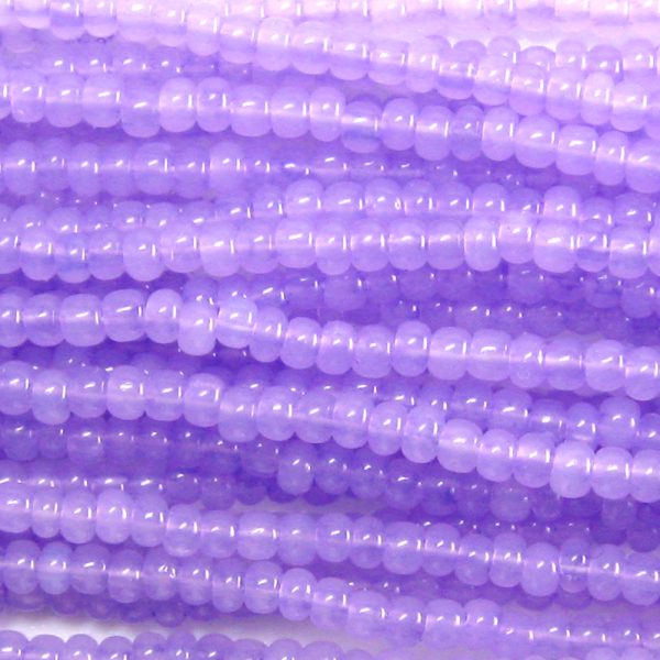 8/0 Czech Seed Bead, Waxy Amethyst Opal Tint**