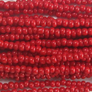 8/0 Czech Seed Bead, Opaque Dark Red
