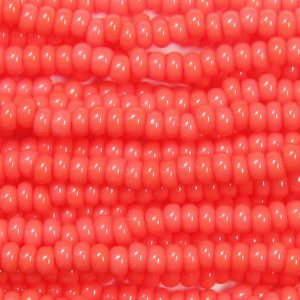 LIMITED 8/0 Czech Seed Bead, Opaque Coral 