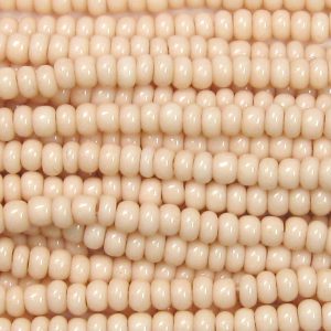 8/0 Czech Seed Bead, Opaque Tan Tint**