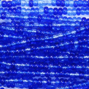 8/0 Czech Seed Bead, Transparent Rhythm and Blues Mix