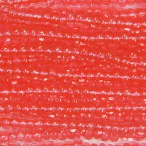 8/0 Czech Seed Bead, Transparent Bright Salmon Rose Tint**