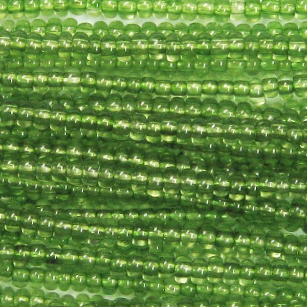 8/0 Czech Seed Bead, Transparent Olivine Tint**