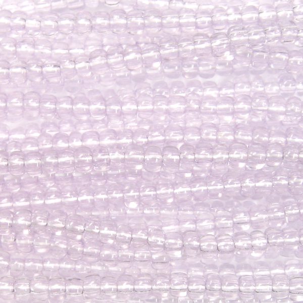 8/0 Czech Seed Bead, Transparent Ultra Light Amethyst Tint**