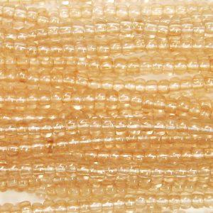 8/0 Czech Seed Bead, Transparent Light Colorado Topaz Tint**