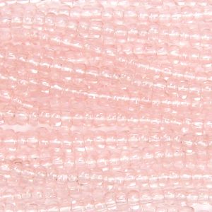 8/0 Czech Seed Bead, Transparent Light Rose Tint**