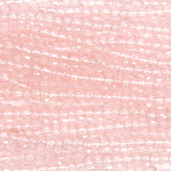 8/0 Czech Seed Bead, Transparent Light Rose Tint**