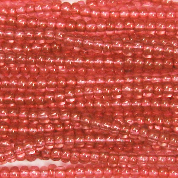 8/0 Czech Seed Bead, Transparent Rose Tint**