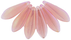 5x16mm Dagger Beads, Rose Opal Iris