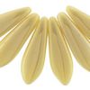 5x16mm Dagger Beads, Opaque Ivory Iris