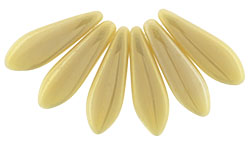 5x16mm Dagger Beads, Opaque Ivory Iris