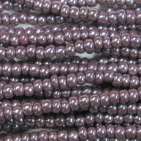 8/0 Czech Seed Bead, Opaque Purple Luster