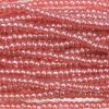 8/0 Czech Seed Bead, Transparent Rose Luster Tint**