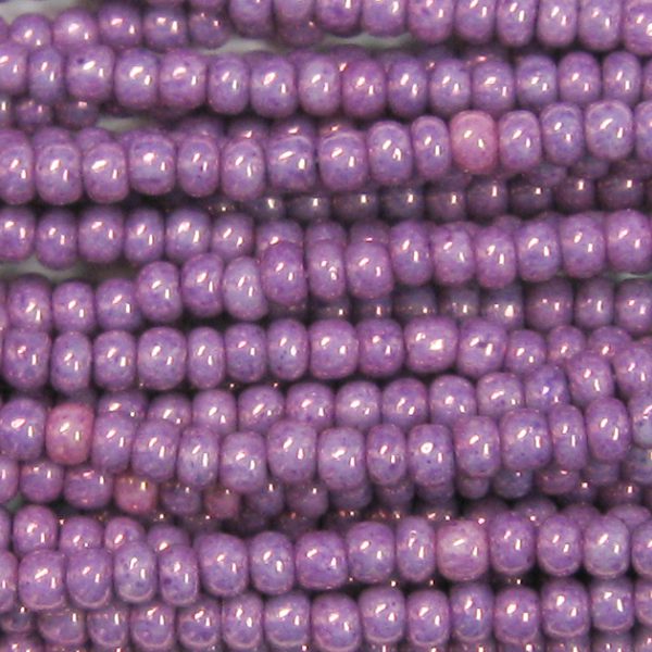 8/0 Czech Seed Bead, Opaque Purple Lumi