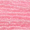 8/0 Czech Seed Bead, Petal Pink Lined Crystal