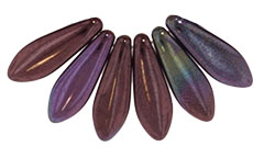 5x16mm Dagger Beads, Metallic Amethyst