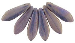 5x16mm Dagger Beads, Opaque Luster Bronzed Smoke