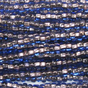 8/0 Czech Seed Bead, Copper Lined Sapphire Blue