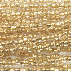 8/0 Czech Seed Bead, Bronze Lined Crystal