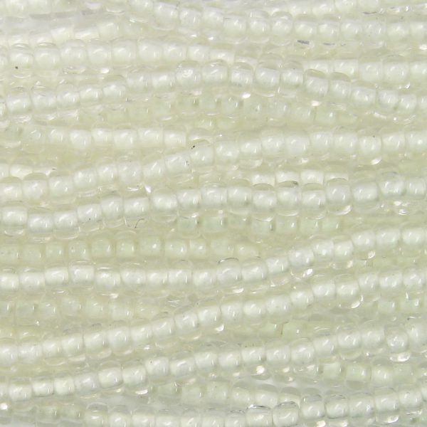 8/0 Czech Seed Bead, Glow-in-the-Dark Lined Crystal