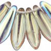 5x16mm Dagger Beads, Black Diamond AB
