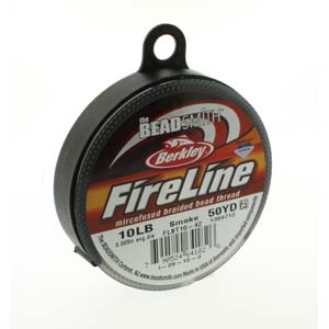 10 lb Smoke Fireline Beading Thread, 50 yd Spool