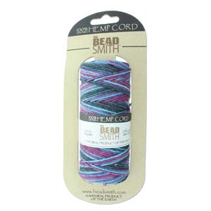 20lb Natural Hemp, 50gm (197ft) Spool, Variegated Purple/Pink