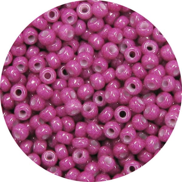 15/0 Japanese Seed Beads, Opaque Fuchsia *Dyed 418B