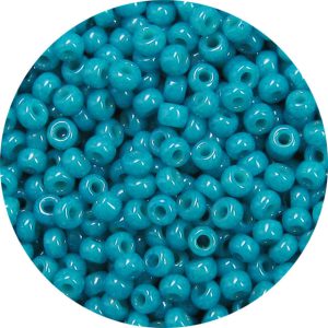 15/0 Japanese Seed Beads, Opaque Blue Green *Dyed 413D
